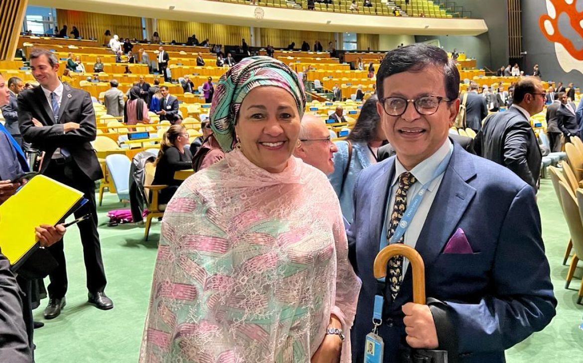 UNITAR Executive Director Mr. Nikhil Seth with Deputy Secretary General Ms. Amina Mohamed