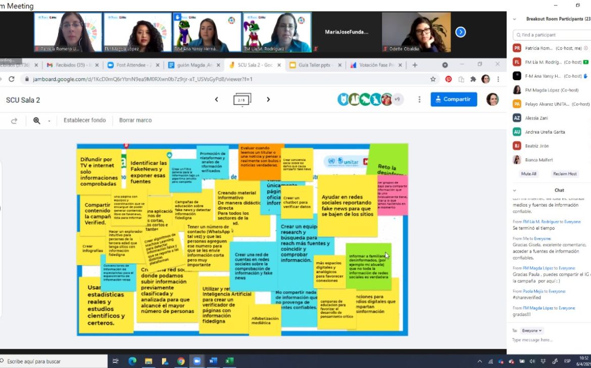 Actividades durante el taller 