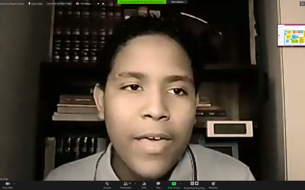 Intervención de Jóvenes durante el taller 