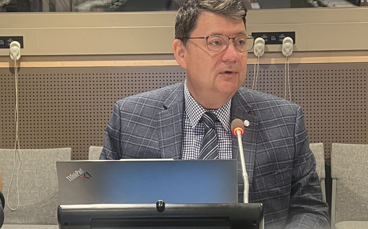 Mr. Dmitry Gonchar speaking at the event