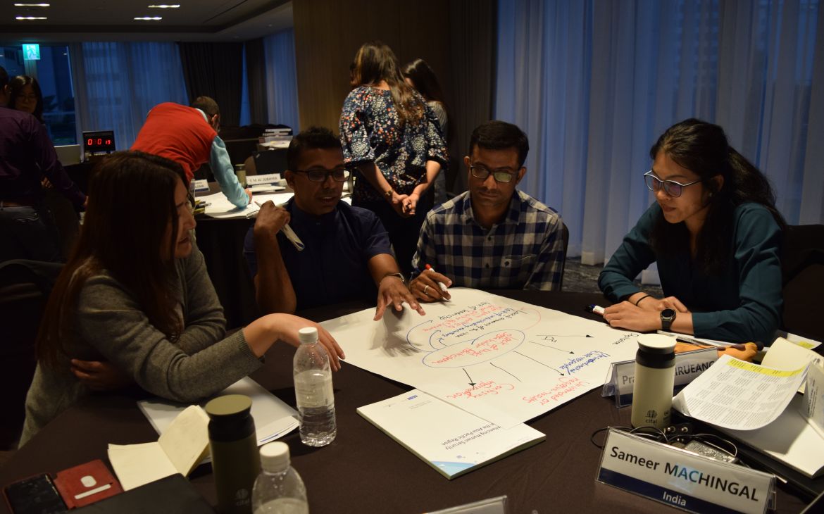 Participants working on the action plans at the Enhancing Human Security in the Asia Pacific Region workshop
