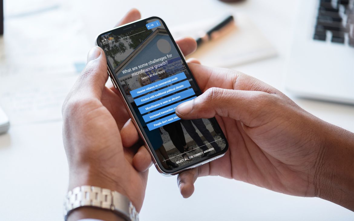 The course has been developed to be fully accessible using mobile devices, with option for off-line learning