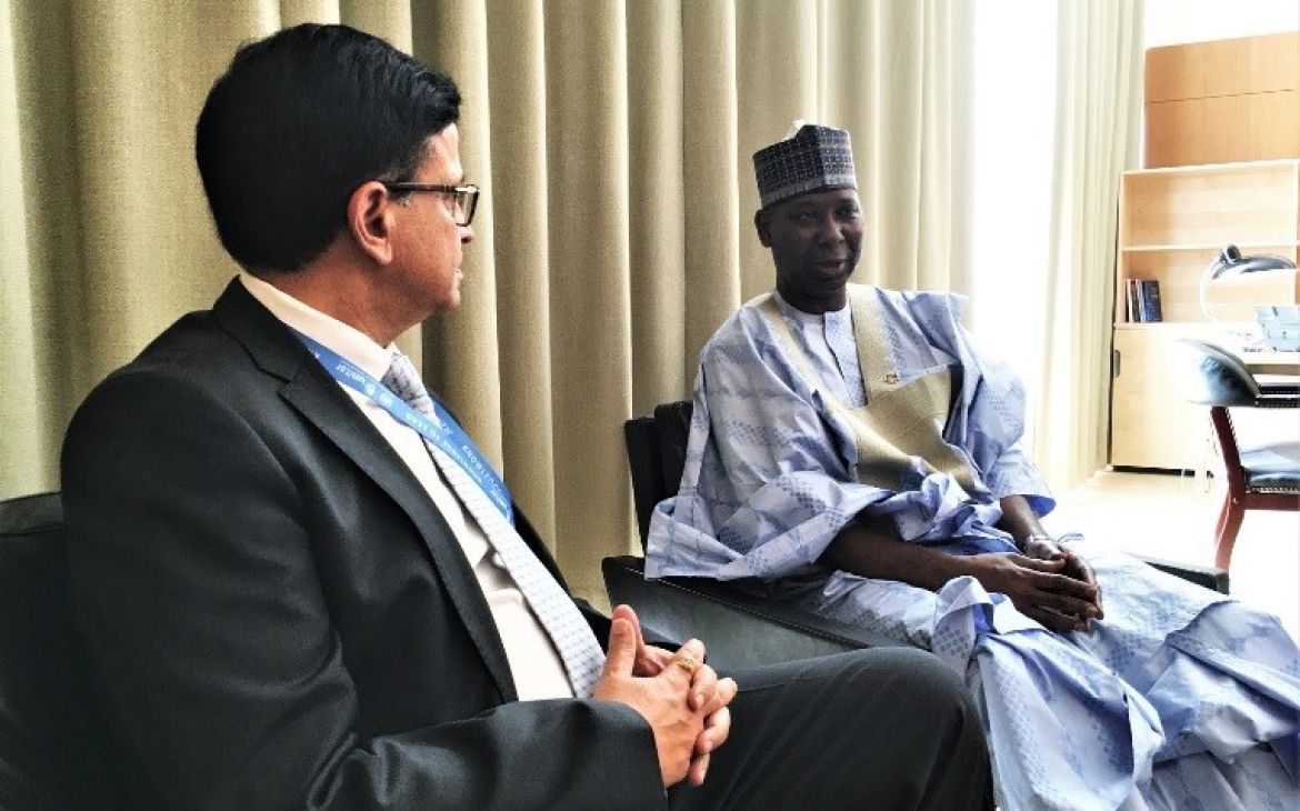 Mr. Nikhil Seth and Prof. Tijjani Muhammad-Bande at the PGA's Office