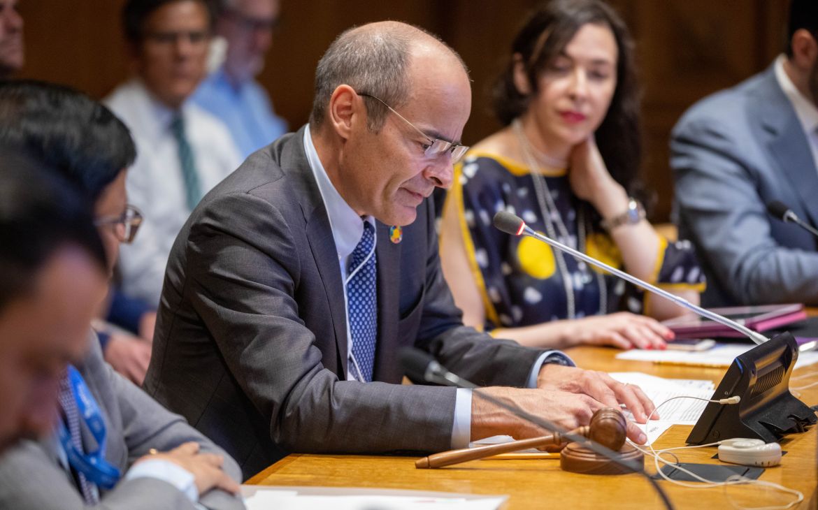 Mr. Carlos Brito. CEO of AB inBEV,  giving a keynote address during the Toolkit Launch Event