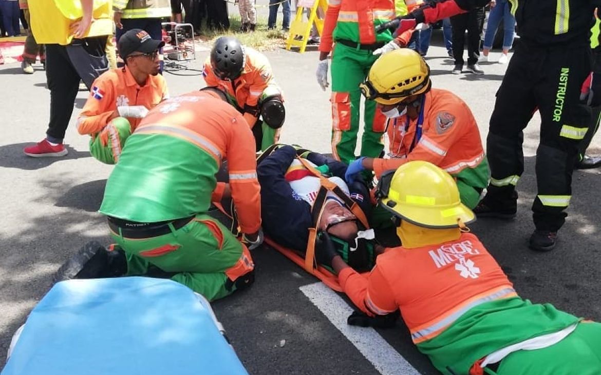 Road traffic accident simulation and management of an injured driver