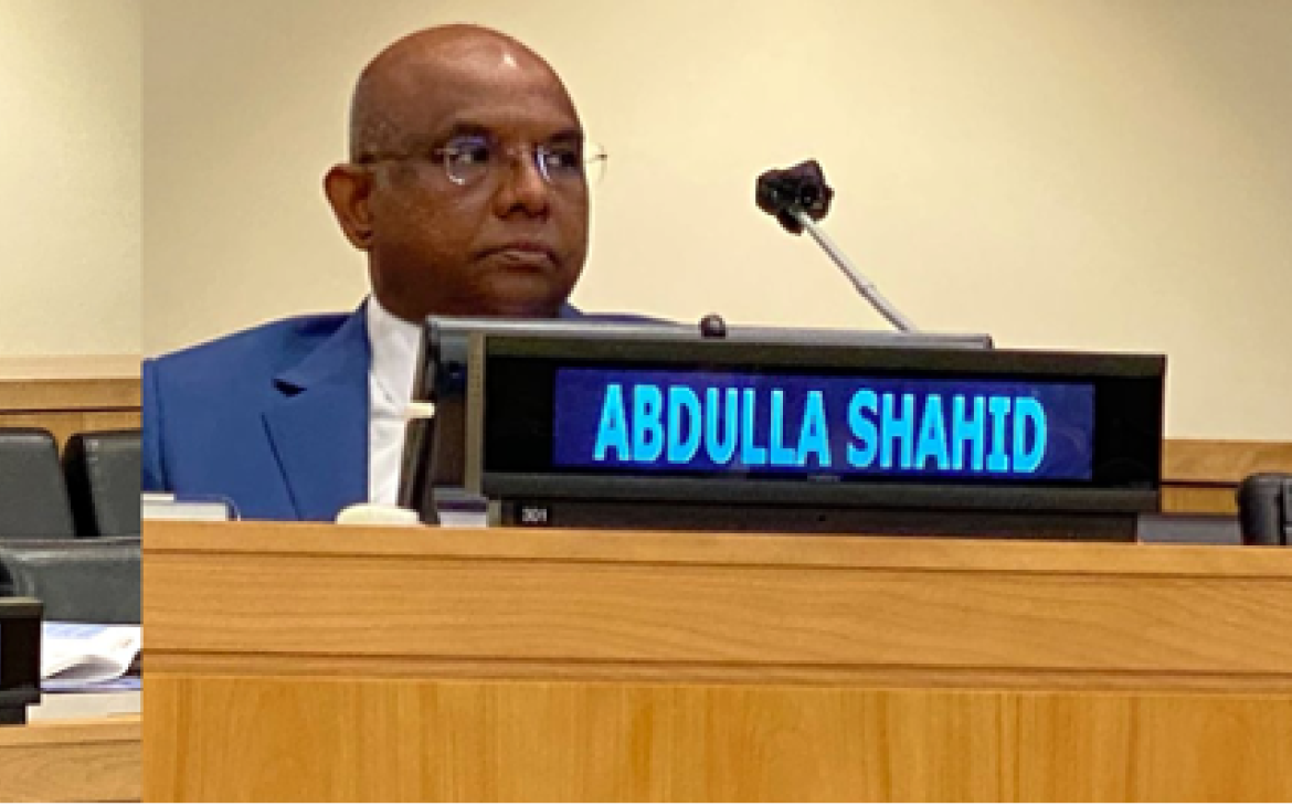 75th PGA H.E. Mr. Volkan Bozkir, 76th PGA H.E. Mr. Abdulla Shahid, and H.E. Ambassador Cristian Espinosa Cañizares, Permanent Representative of Ecuador