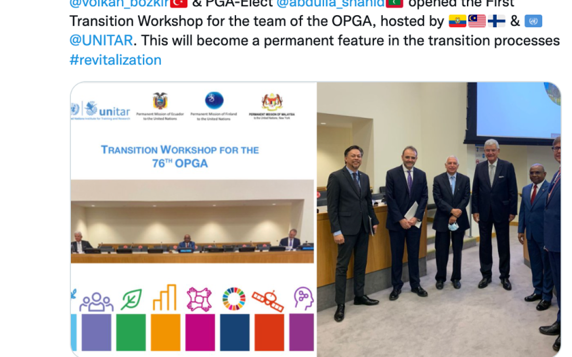 Tweet from Permanent Mission of Ecuador to the UN