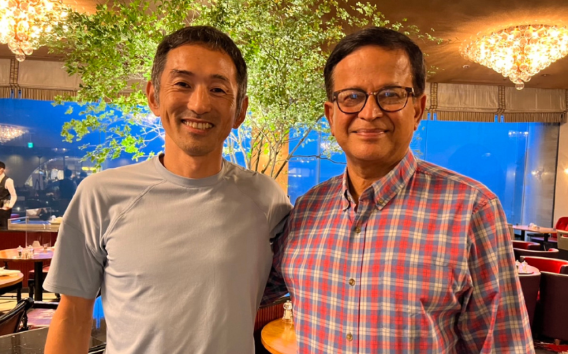 UNITAR Executive Director Nikhil Seth with  UNITAR Goodwill Ambassador Mr. Dai Tamesue