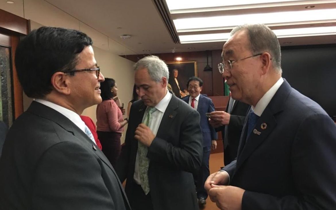 Executive Director Mr. Nikhil Seth and Former UN Secretary-General Ban Ki-Moon at the University Global Coalition. 