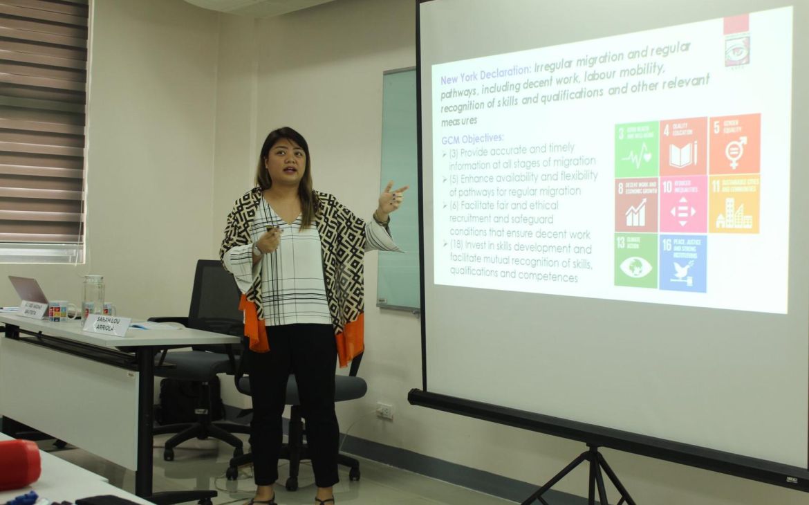 Speaker presenting the importance of different types of migration 