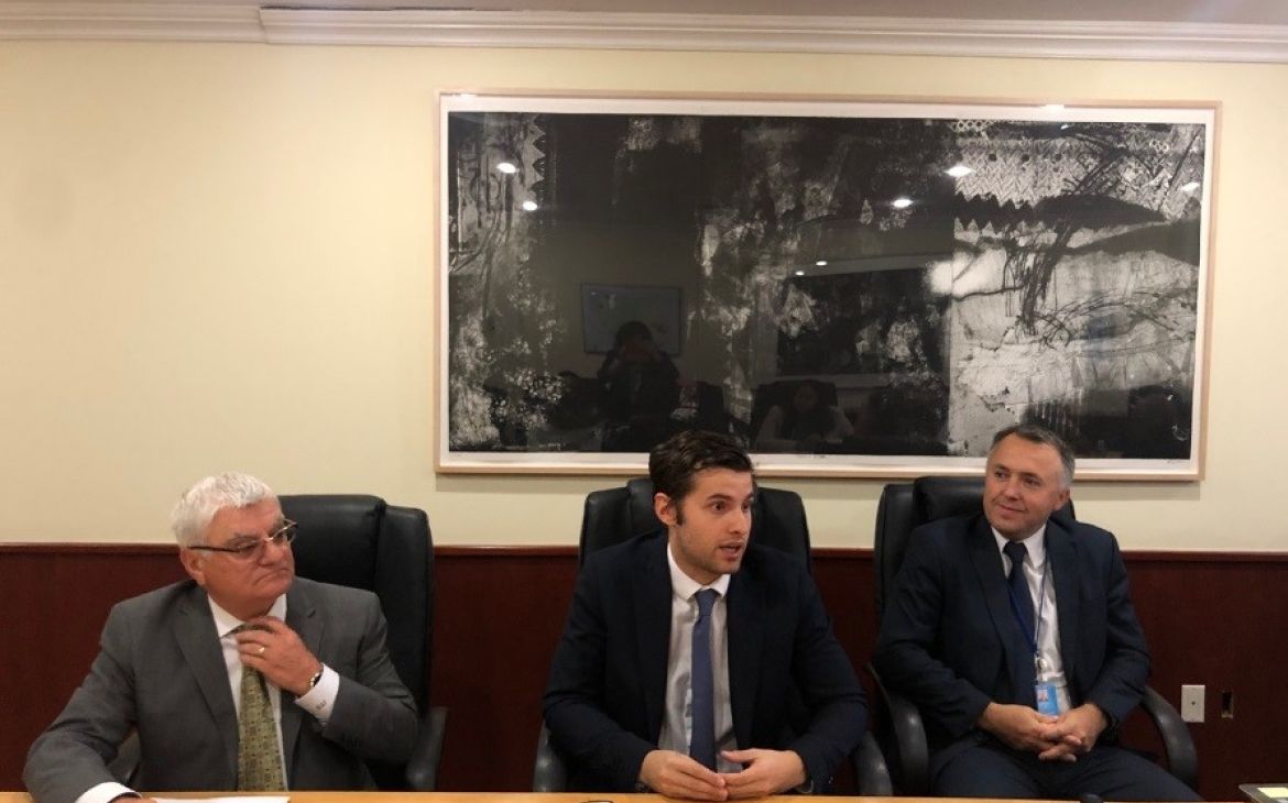 H.E. Mr. Ion Botnaru, Mr. Pelayo Alvarez & Dr. Angel Angelov