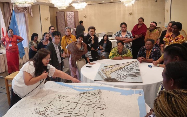 Lu’isa worked with UNITAR training associate, Junko Shimazu, on furthering her knowledge within topics such as disaster risk reduction and management in 2017