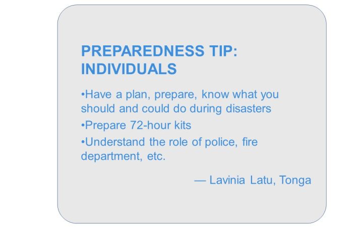 Preparedness Tip: Individuals