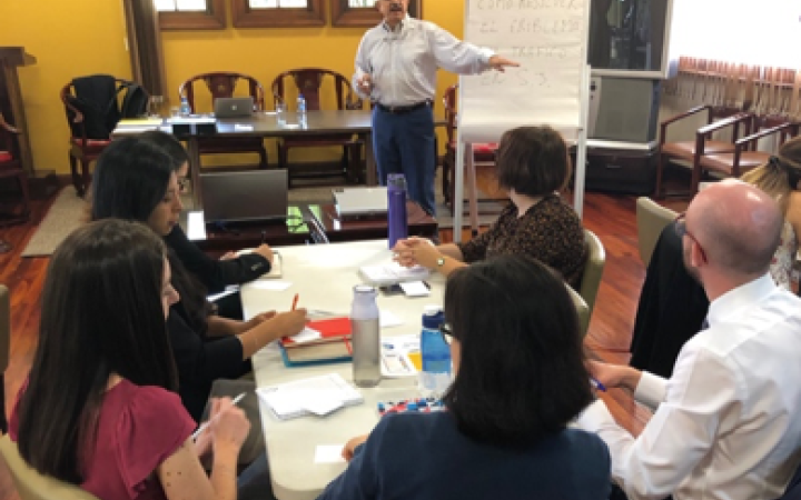 Dr. Bertucci during one of the presentations