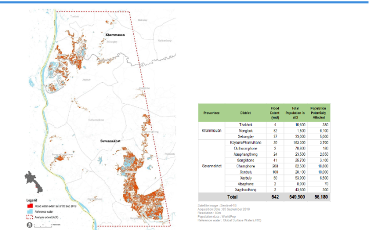Technical backstopping request mapping population exposure to floods
