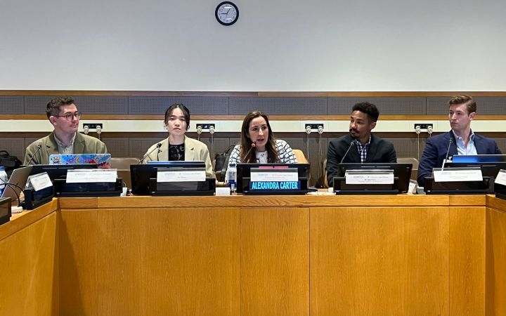 Professor Alex Carter gives opening remarks for Mental Health and Conflict Resolution