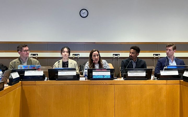 Professor Alex Carter gives opening remarks for Mental Health and Conflict Resolution