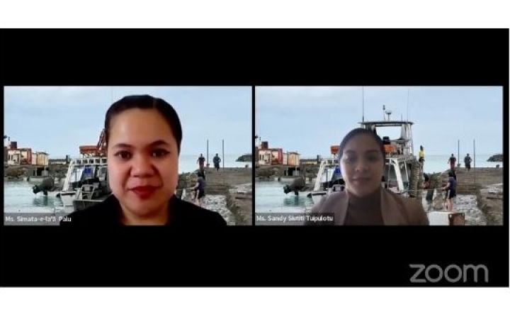 Simata-e-la'ā Palu and Sandy Siutiti Tuipulotu, UNITAR Hiroshima alumnae of Women Leadership and Tsunami-based Disaster Risk Reduction Training Programme.