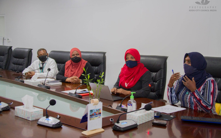 Sonath Abdul Sattar, 2017 UNITAR Disaster Risk Reduction training programme alumna, assists Addu City Council develop their city disaster management plan, Maldives