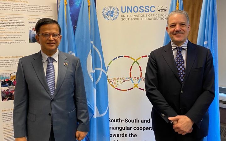 Mr. Nikhil Seth, Executive Director of UNITAR and Mr. Abdel Abdellatif, Director of the UN Office for South-South Cooperation