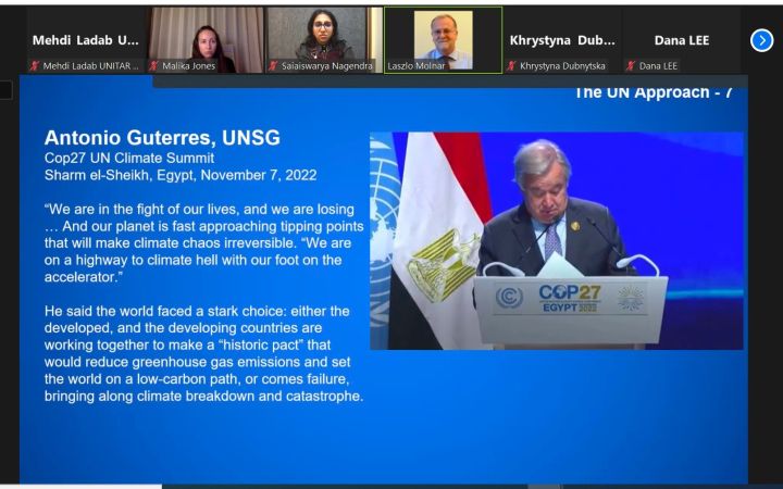 H.E. Dr. Molnar's presentation, centered on "Diplomacy for Global Security