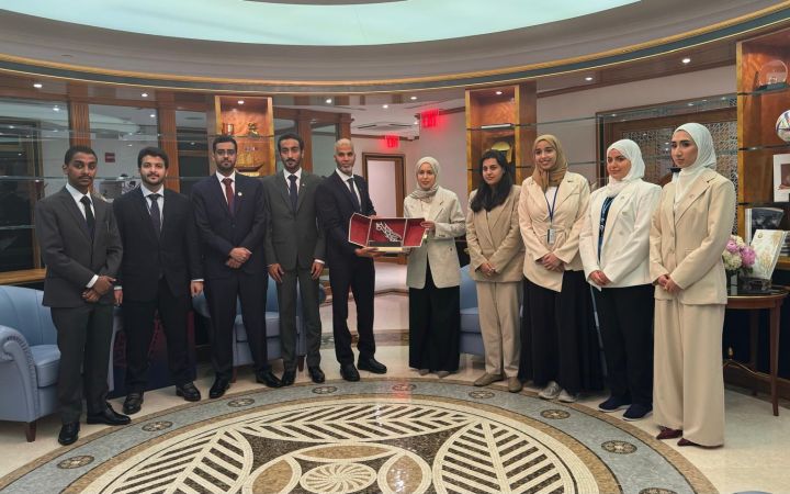 A group photo of Qatar Fellows with Amb. H.E. Alya Al Thani