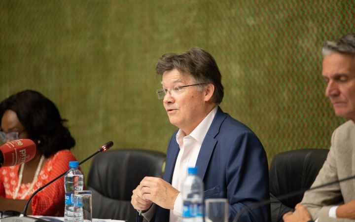Mr. Angus Mackay, Director for Planet Division (UNITAR) and Head of UN CC:Learn Secretariat, at the launch event of the FACE-NDC Project. Photo: Lorenzo Franchi / UN CC:Learn