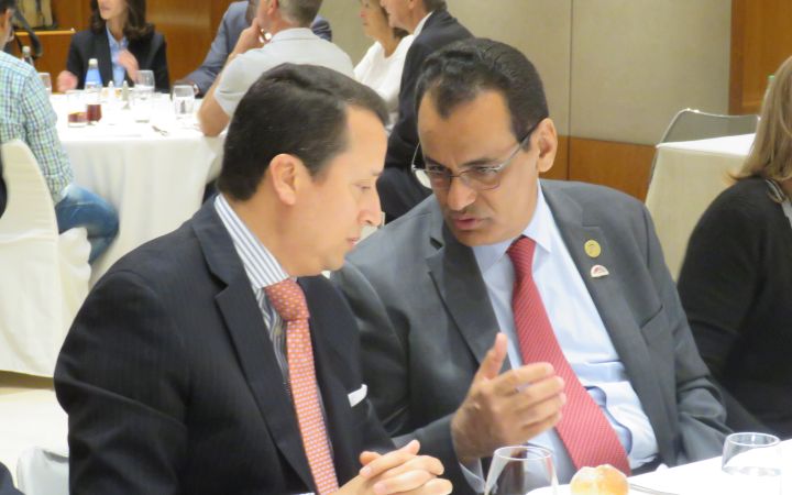 UNITAR Division Director Mr. Alex Mejia and H.E. Mr. Nassar Al-Khatani, the Executive Director of the AGFUND.