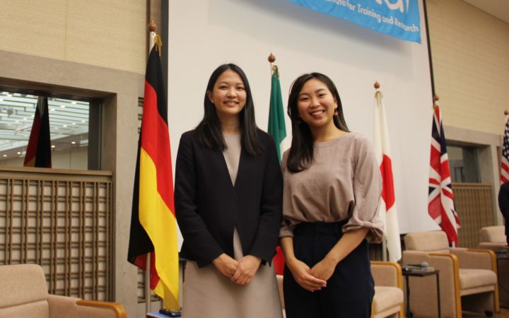 G7/G20 Youth Japan representatives: Ms. Yuri Okura and G7/G20 Ms. Momoka Narasaki