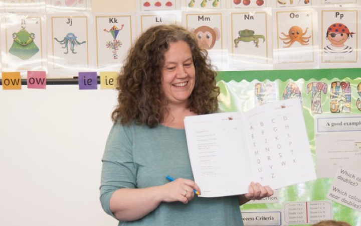 Bec Wakefield, the UK’s first climate change accredited teacher. 