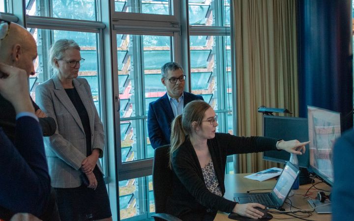 Katarina Palmkron during an ambassadors visit at UNOSAT headquarters in Geneva