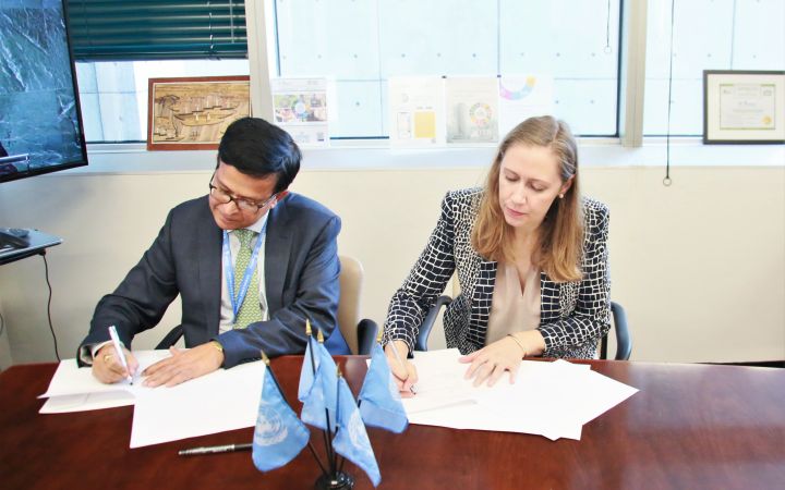 Executive Director of UNITAR, Mr. Nikhil Seth and Dr. Kent Davis-Packard