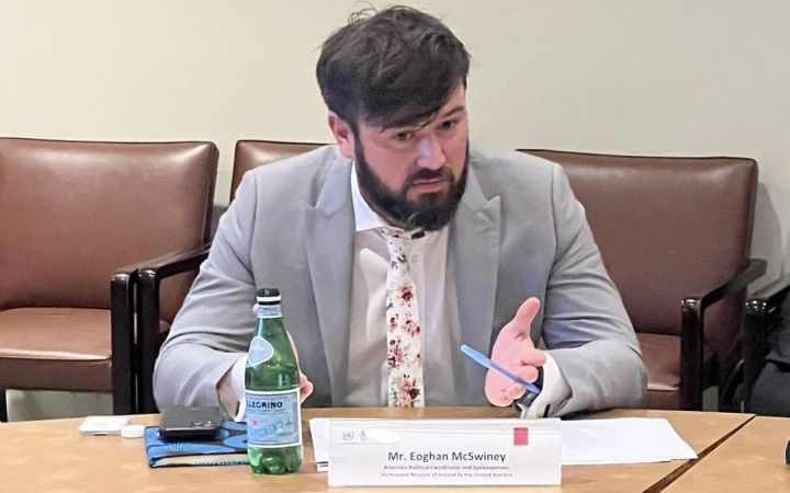 Mr. Eoghan McSwiney presenting on Ireland's experience as an elected member