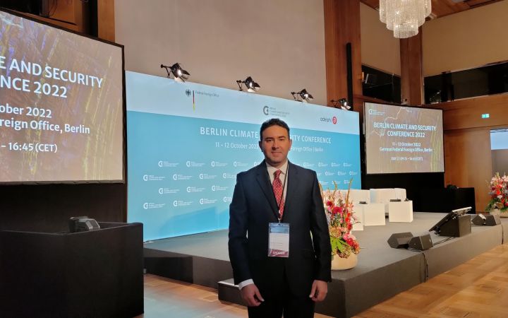 Dr. Sameh Al Muqdadi at the Berlin Climate and Security Conference 2022