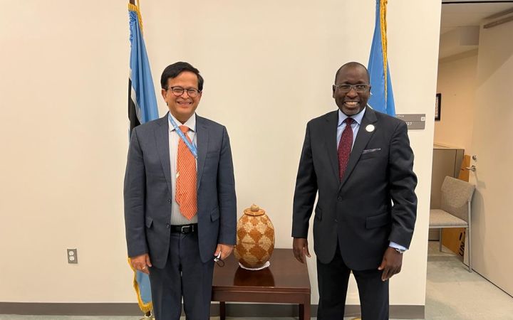 Mr. Seth and Ambassador Collen Vixen Kelapile