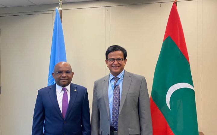 H.E. Abdulla Shahid and Mr. Nikhil Seth 