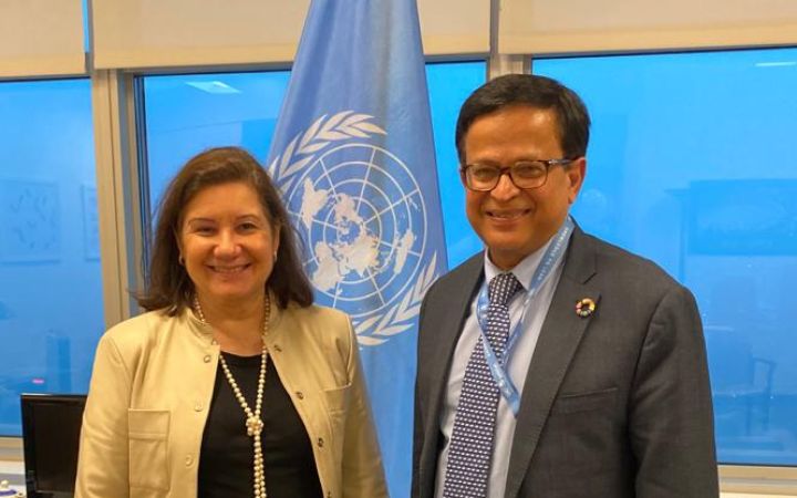 Executive Director of UNITAR, Mr. Nikhil Seth,  the Chef de Cabinet of the Secretary-General, Mrs. Maria Luiza Ribeiro. 