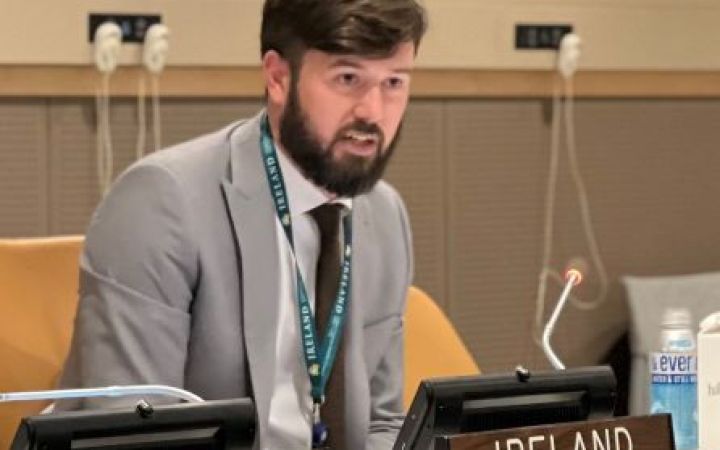 Mr. Eoghan McSwiney, (Alternate Political Coordinator and Spokesperson at the Irish Mission to the United Nations)