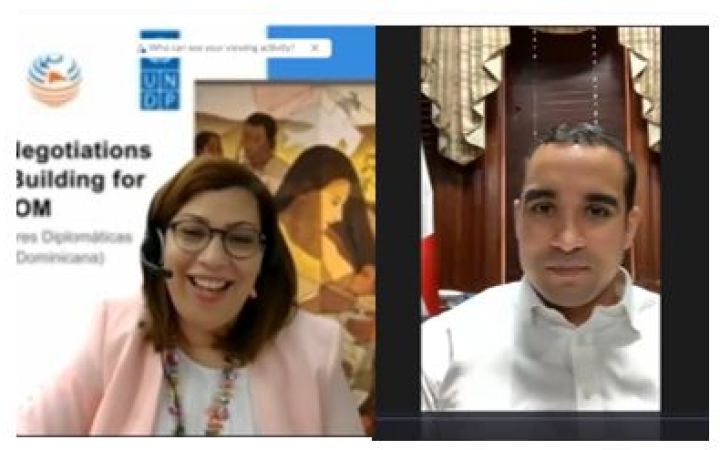 Embajadora Cedano y Viceministro Gómez 