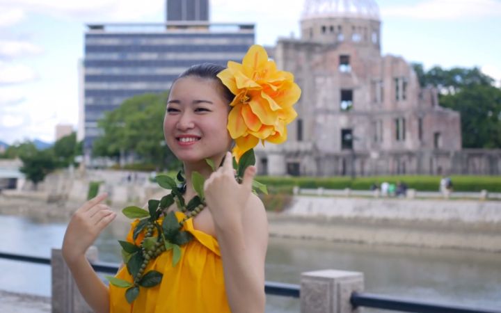 Hula Dancing near the A-Bomb Dome, Hiroshima 2020