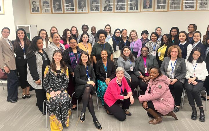 DFAT Fellows gather to celebrate the conclusion of a session