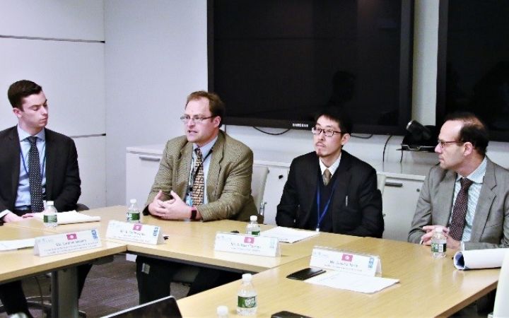 The three panelists discussed the work of the counter-terrorism committee, key guidelines and procedures, and the daily work of the committee.