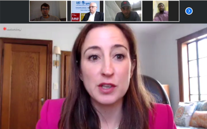 Professor Carter during the presentation