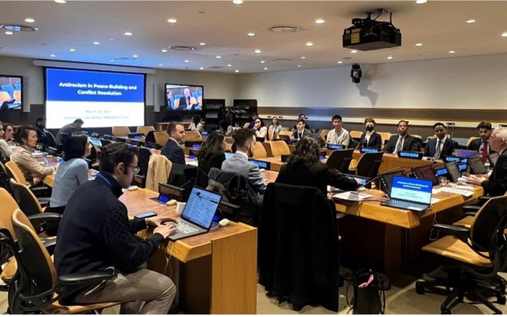 Conference room with attendees of the workshop