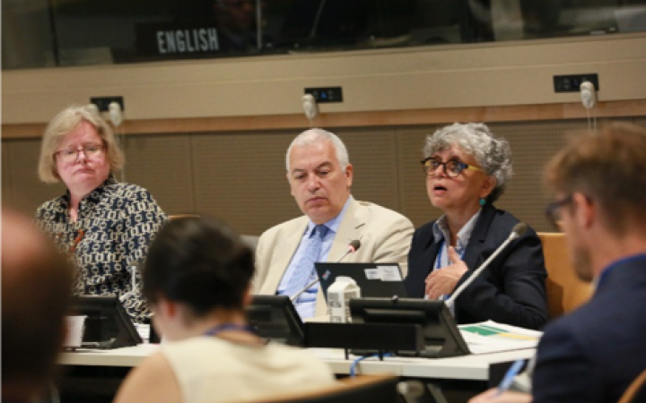 Photo 3: Panellists at the second session of the Fifth Committee Orientation Course. 