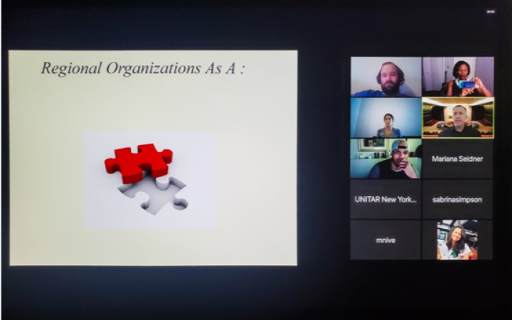 Presentation during the online course