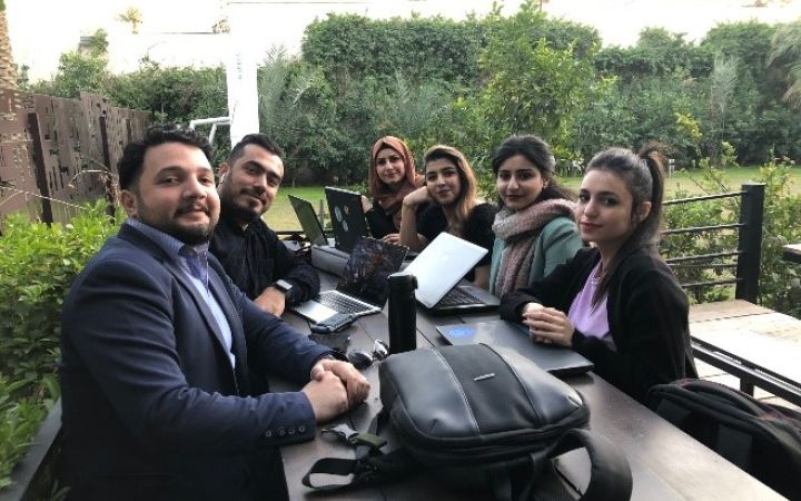 Coaching session at our partner institution in Baghdad, Iraq.