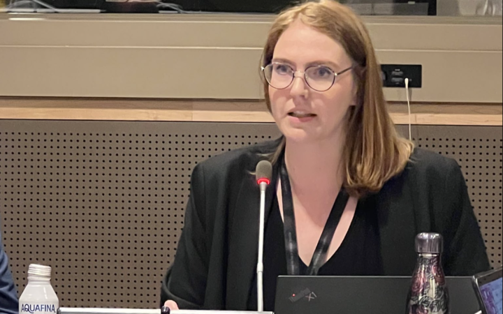 Ms. Amber Maggio, DOALOS Associate Legal Officer, speaks about sustainable fisheries processes at the United Nations and capacity building & trust funds