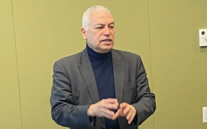 UNITAR Head of Office Mr. Marco Suazo welcoming the fellows