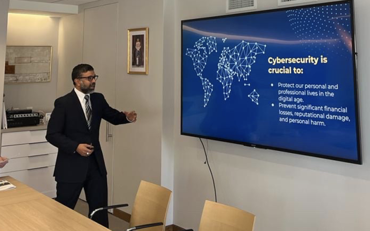 Dr. Kutub Thakur presenting module 3: Cybersecurity